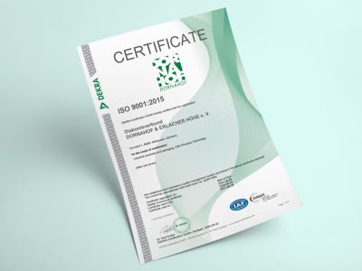ISO 9001:2015 Zertifikat in englisch