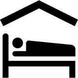 Icon Dach Bett not&uuml;bernachtung
